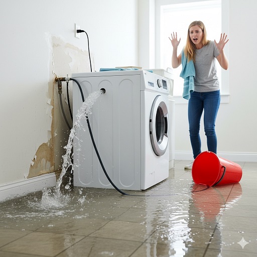 נזילות ממכונת כביסה