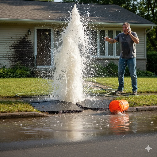 בעיות צנרת בחצר